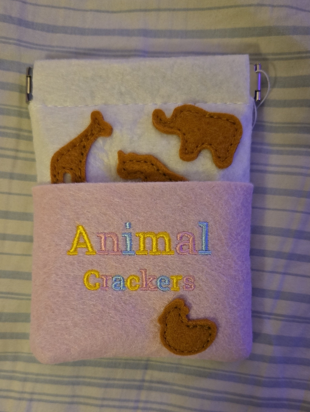 Urban Outfitters Animal Crackers Felt Pouch
